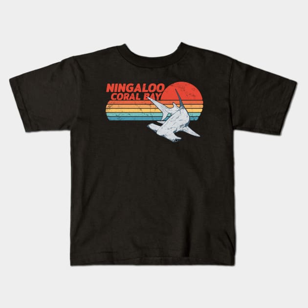 Ningaloo Coral Bay Hammerhead Shark Kids T-Shirt by NicGrayTees